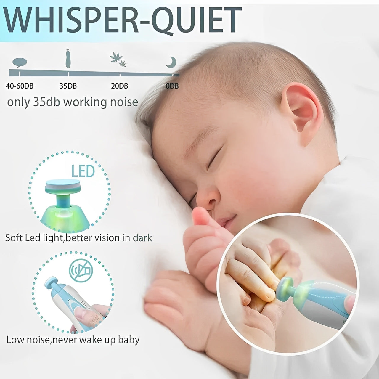 Baby Nail Clippers with Light